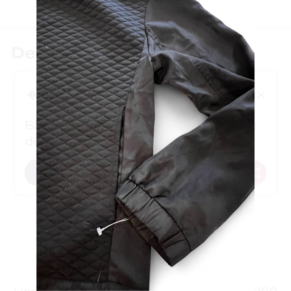 Sanctuary Black Quilted Sweatshirt With Pockets